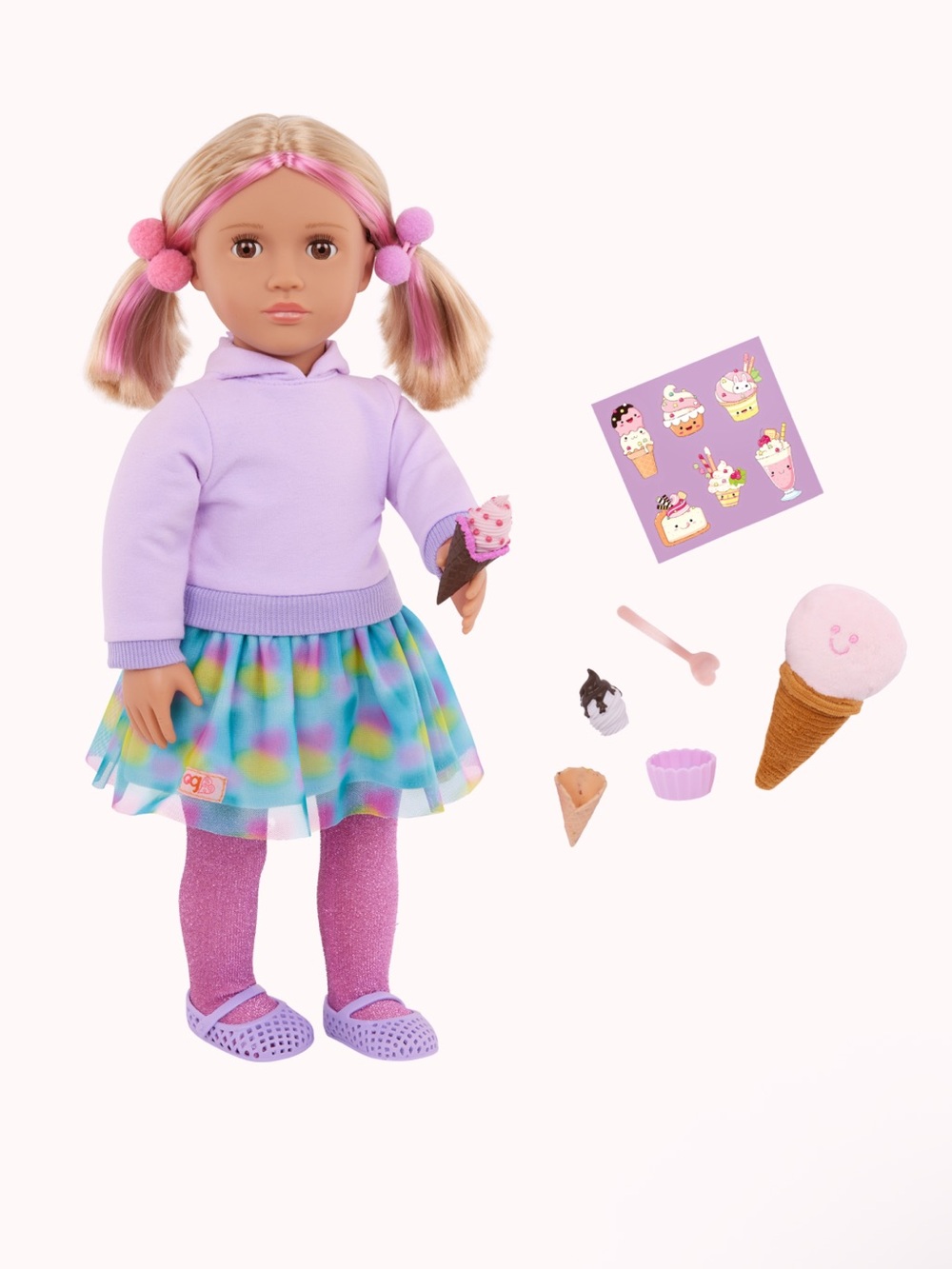 Our Generation Andy 18-inch Doll with Ice Cream Accessories *NEW*